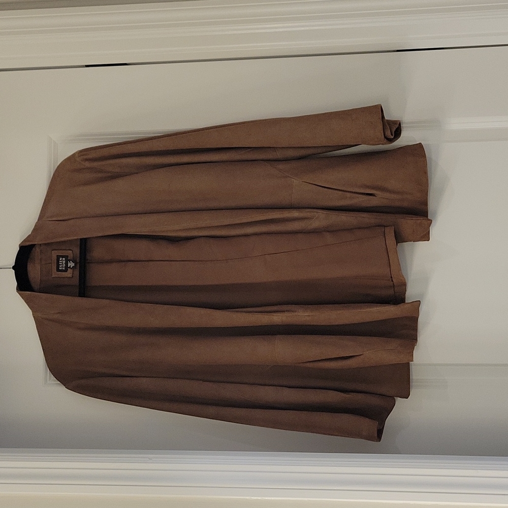 Eileen Fisher Goat Suede Brown Jacket Size XL